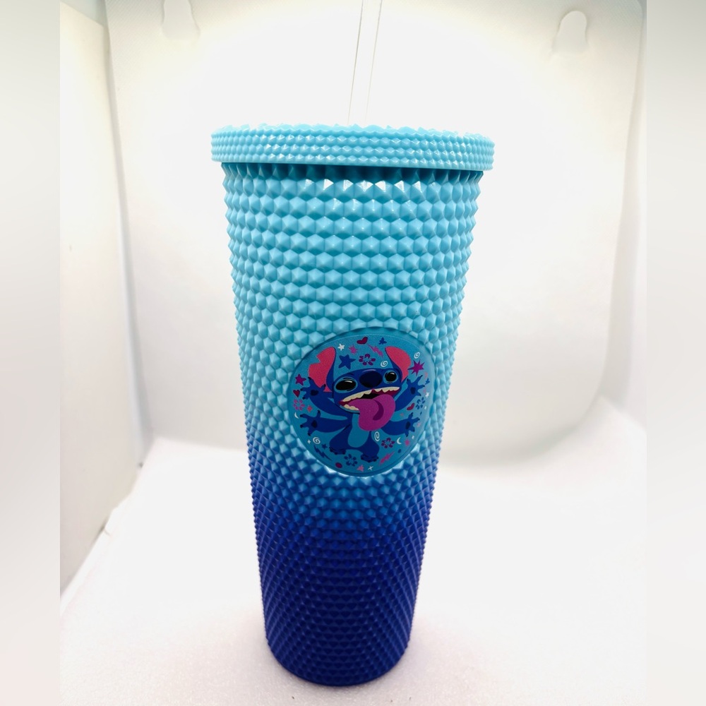 Disney Stitch 24ozs Blue Ombre Tumbler with Character Design